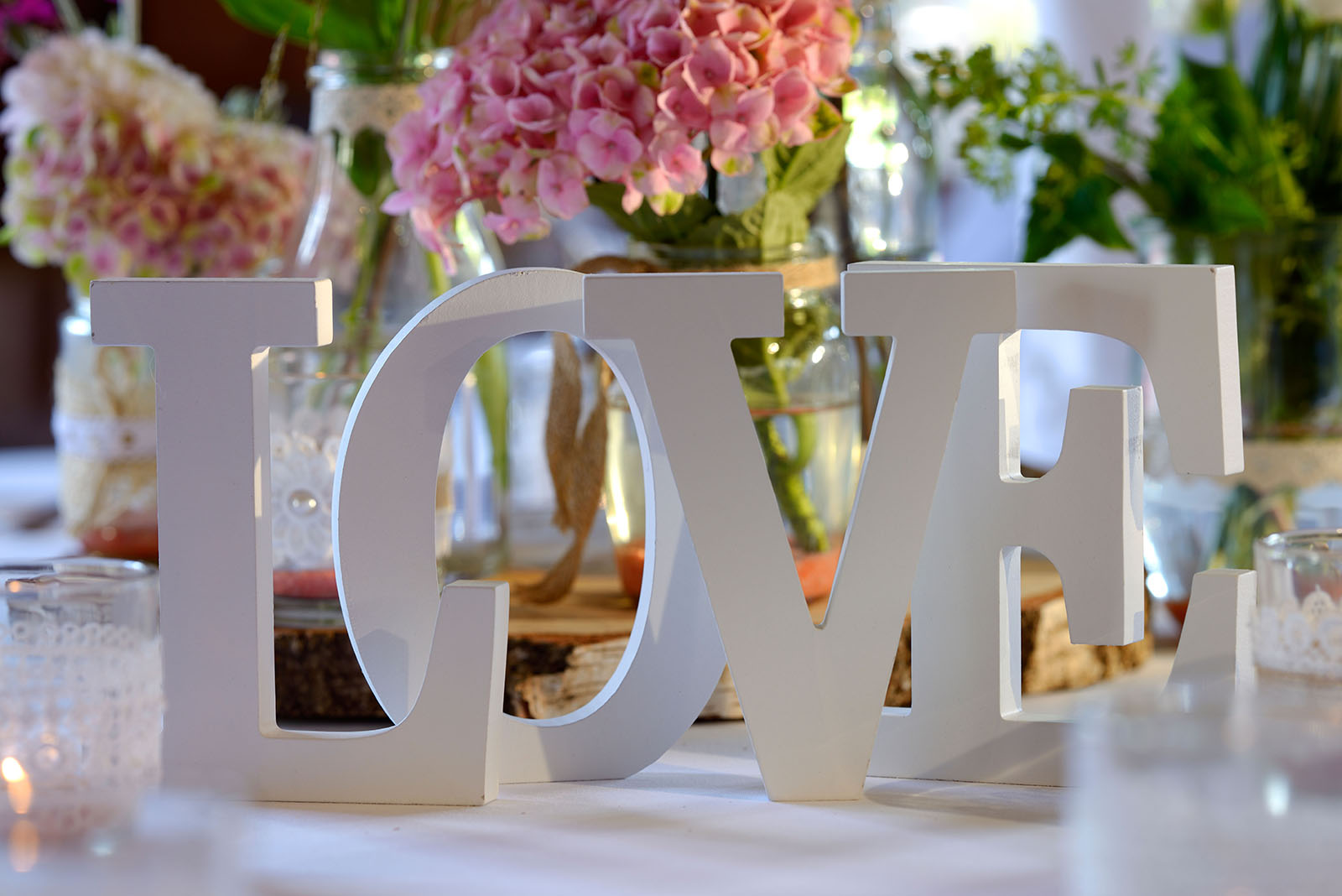 Tischdeko Detail Hochzeit